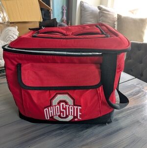 Red Ohio State Team Cooler Tote Bag